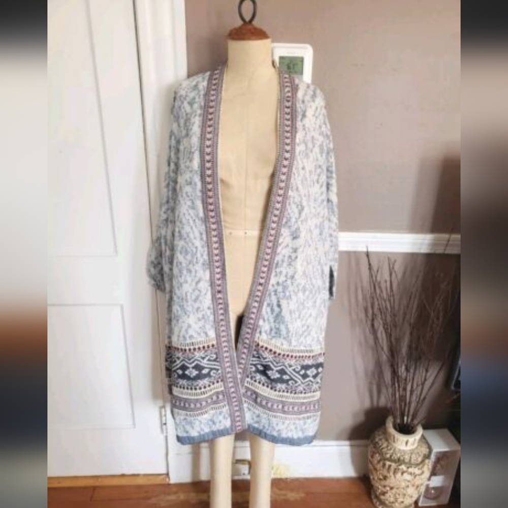 Anthropologie Arwen Duster Jacket Cardigan Size Medium/Large